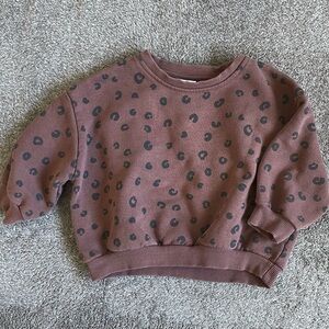 Zara Baby leopard print sweatshirt 12-18m